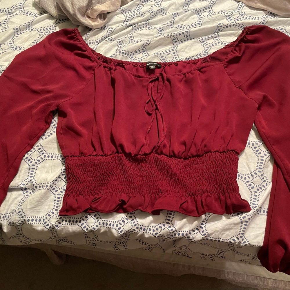 Reddish maroon crop top super cute!